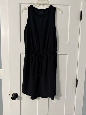 athleta tidal midi dress Athleta XXS Tidal Midi Dress Blue Shibori Tie